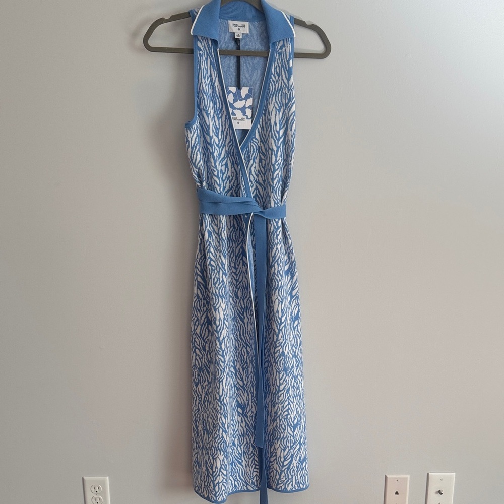Diane Von Furstenberg and Target Blue and White Midi Dress